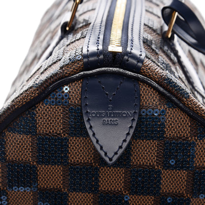 Louis Vuitton Damier Paillettes Speedy 30 Blue 8 of 8