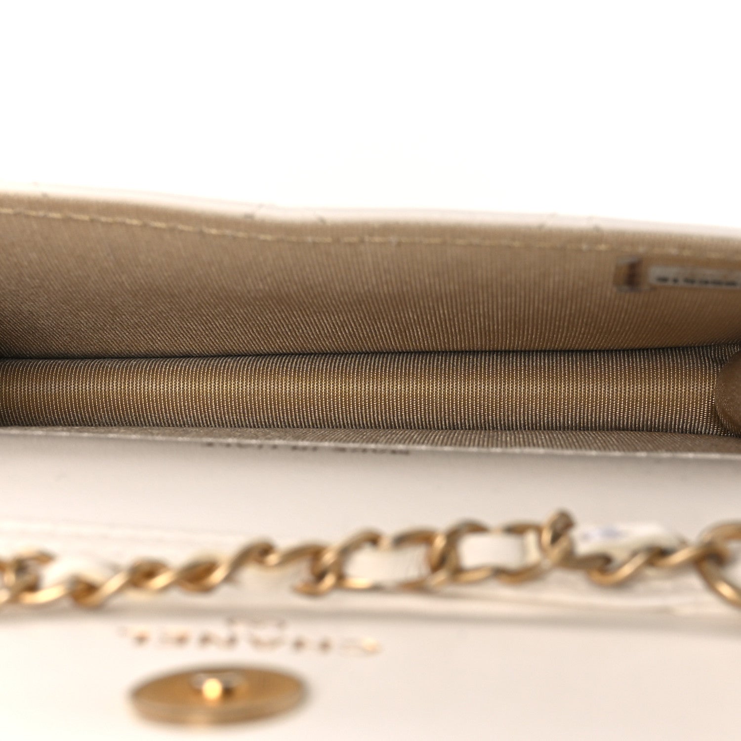 Chanel Lambskin Quilted Pearl Crush Clutch With Chain White 5 of 14
