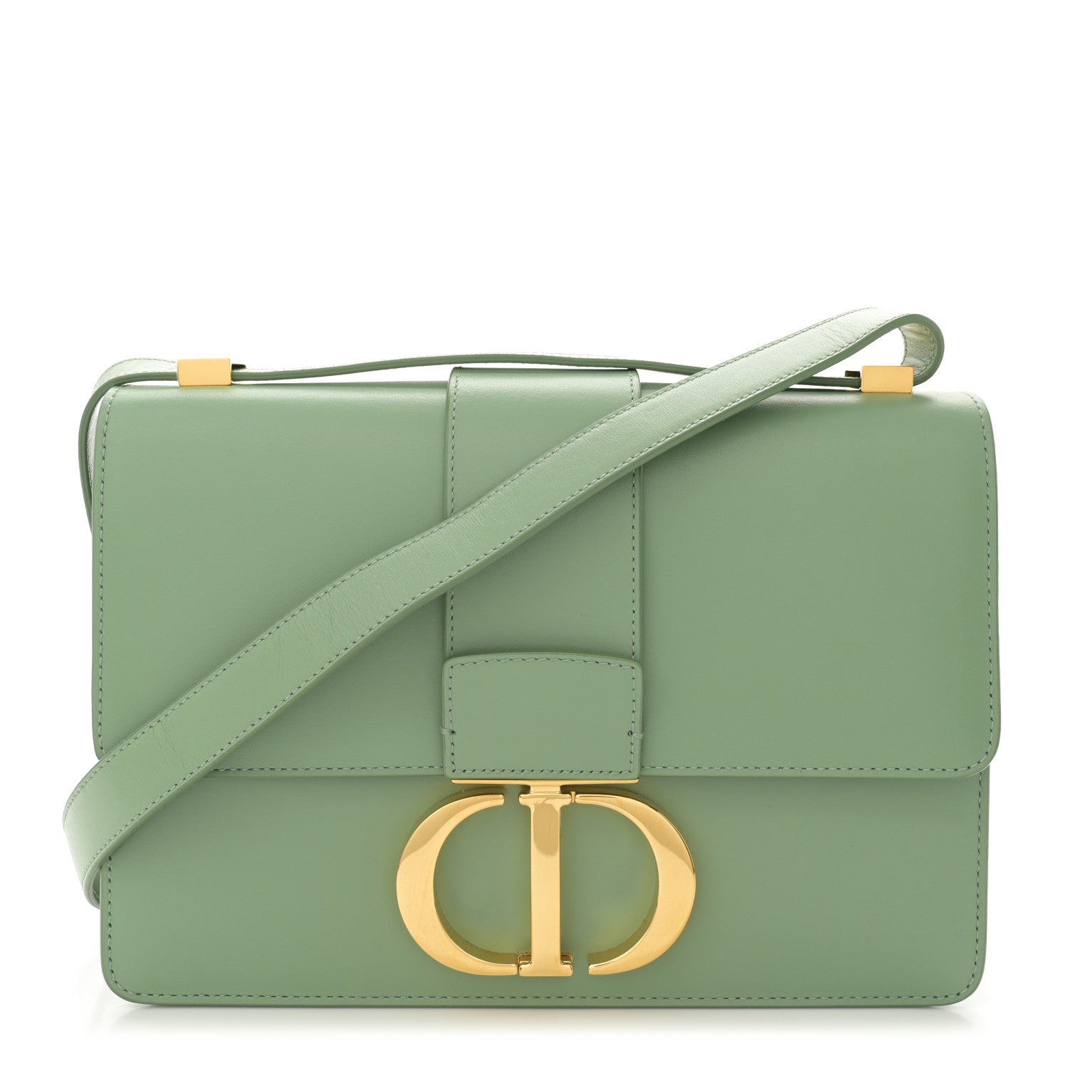 Christian Dior Smooth Calfskin 30 Montaigne Flap Bag Mint Green 1 of 11