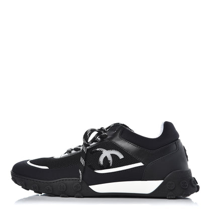 Chanel Calfskin Mesh Sneakers 38.5 Black 1 of 8