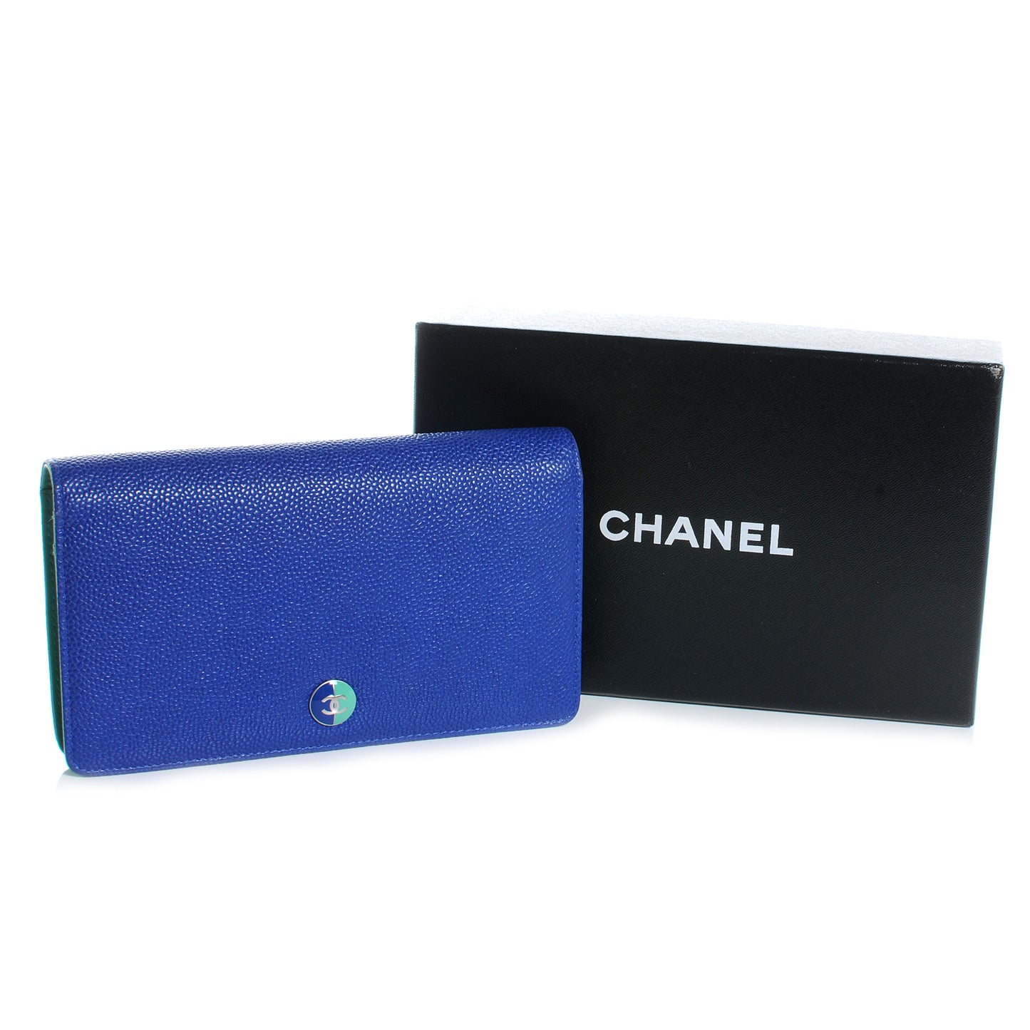 Caviar Yen Wallet Bi-Color Blue and Green