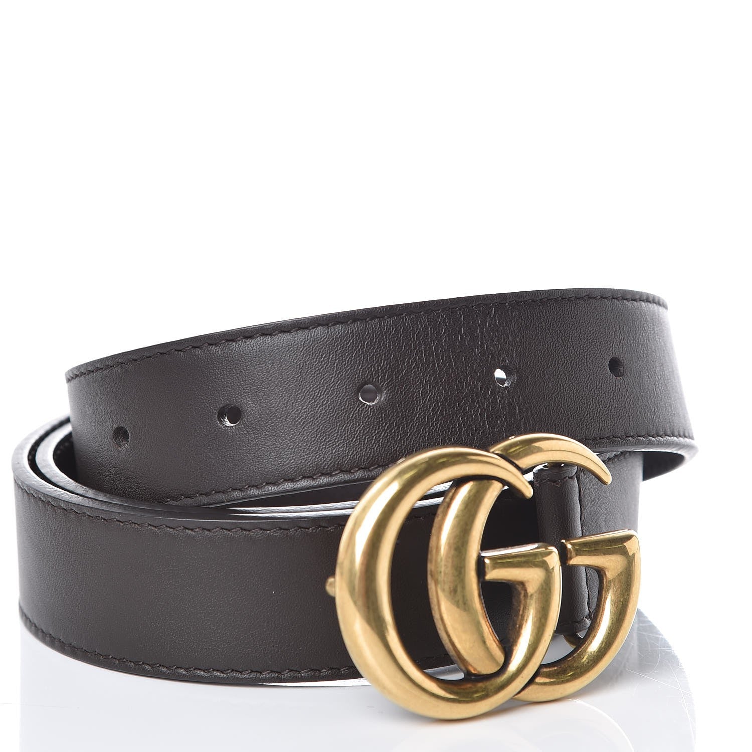 Gucci Moon Calfskin Double G 30mm Belt 95 38 Dark Cocoa 5 of 6