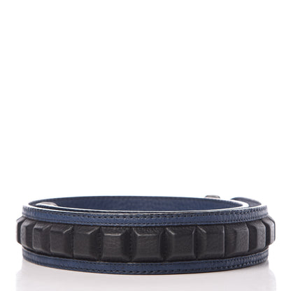 Fendi Cuoio Romano Bi-Color Studded Strap You Blue Marine Black 2 of 3
