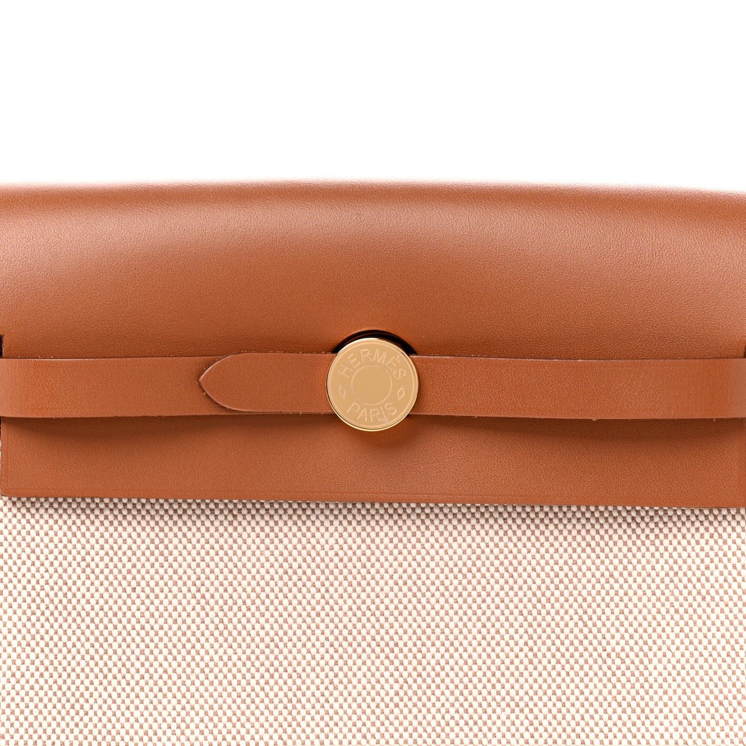 Hermes Military Toile Vache Hunter Herbag Zip Retourne 20 Ecru Beige Fauve 7 of 10