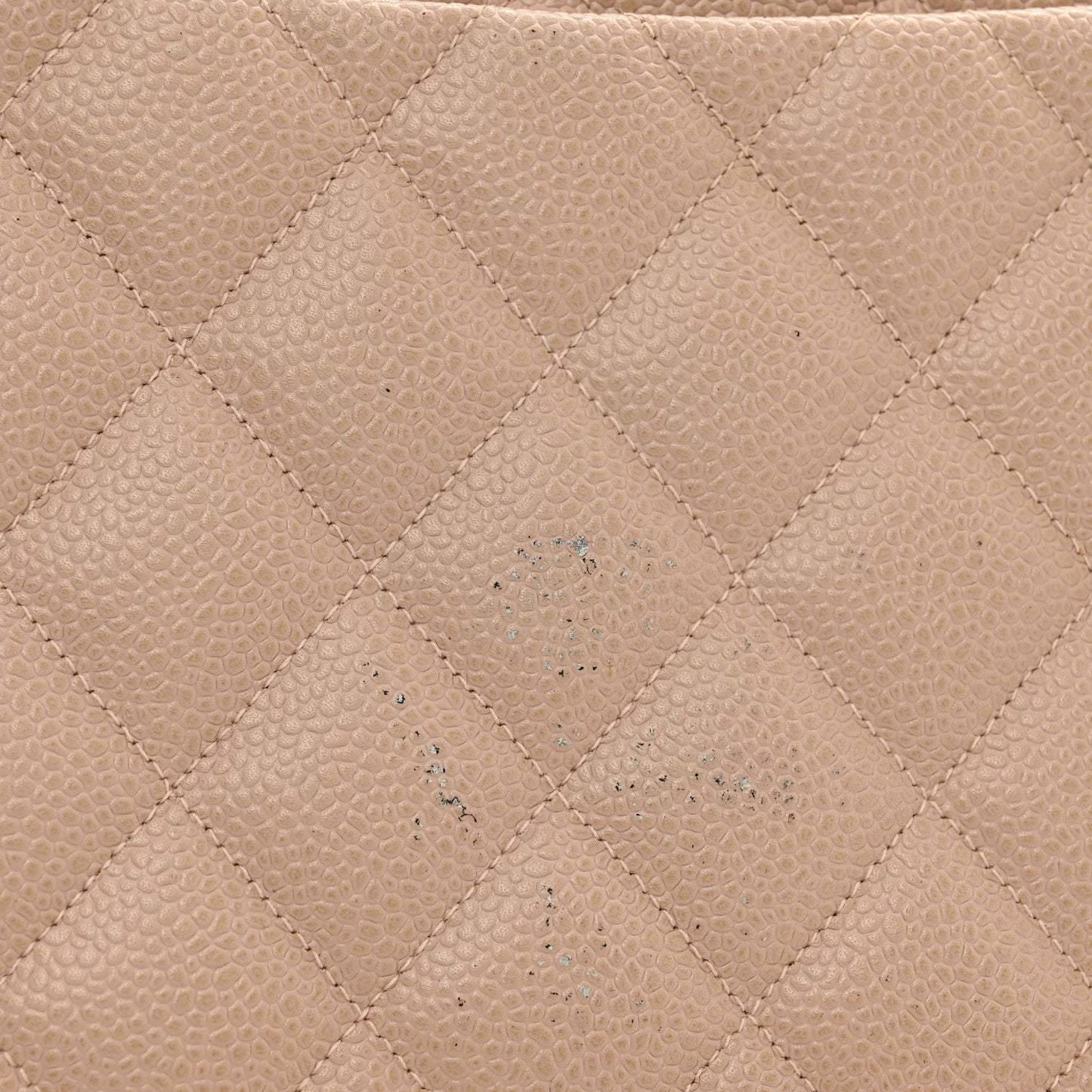 Caviar Quilted Jumbo Single Flap Beige