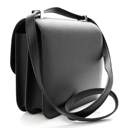 Hermes Madame Calfskin Lizard Constance 24 Black Ombre 3 of 15