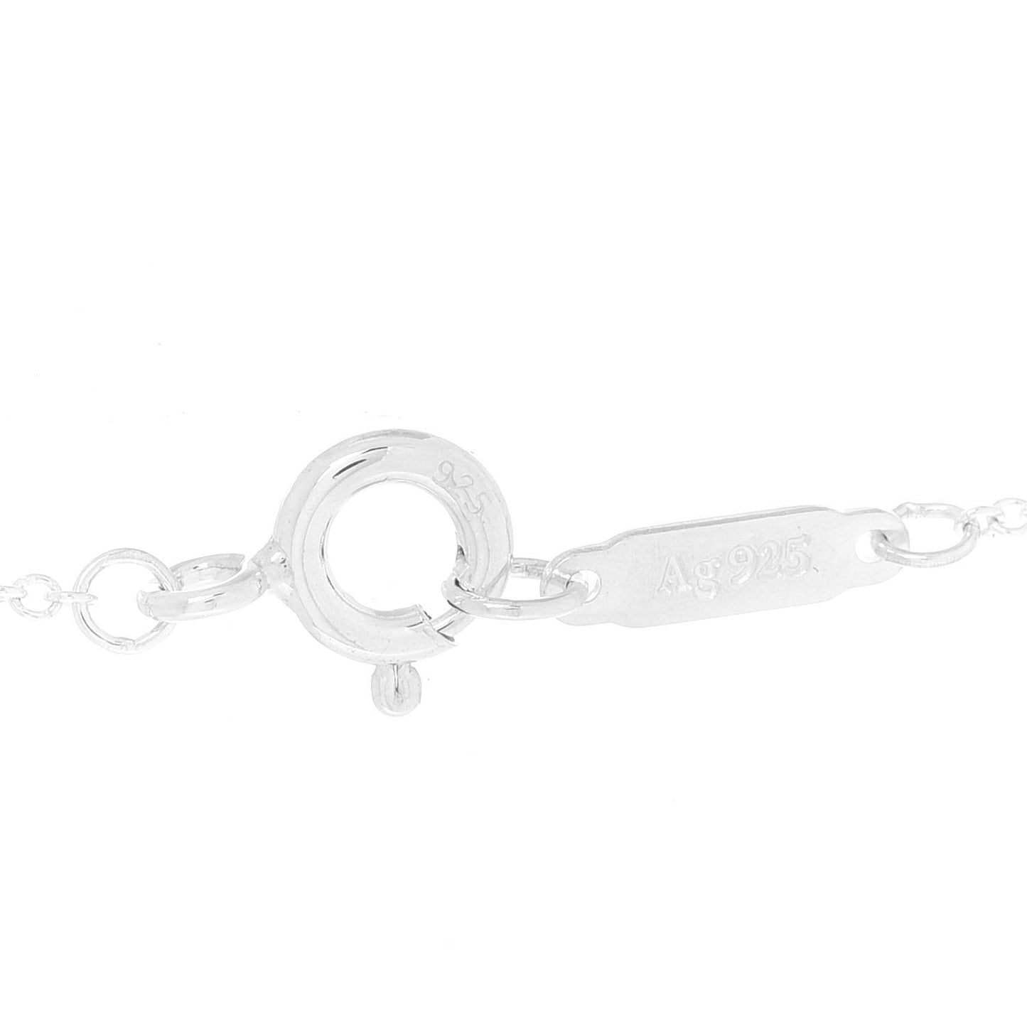 Sterling Silver Mini Oval Key Pendant Necklace