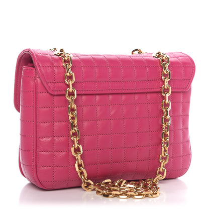 Celine Calfskin Quilted Medium C Bag Pink 4 of 10