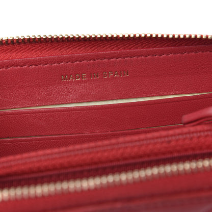 Chanel Lambskin Quilted Small Zip Around Wallet Red 6 of 7