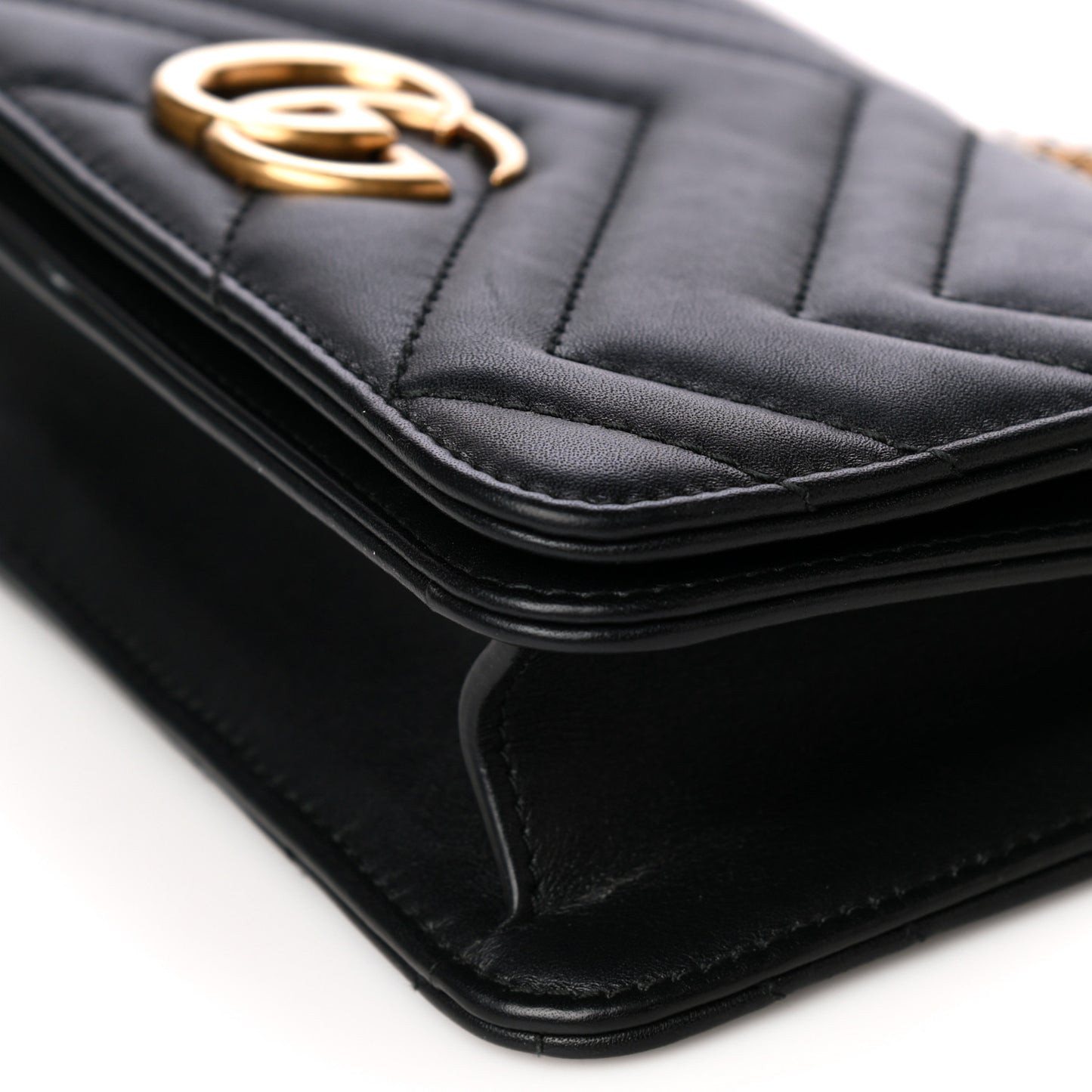 Calfskin Matelasse GG Marmont Mini Bag Black