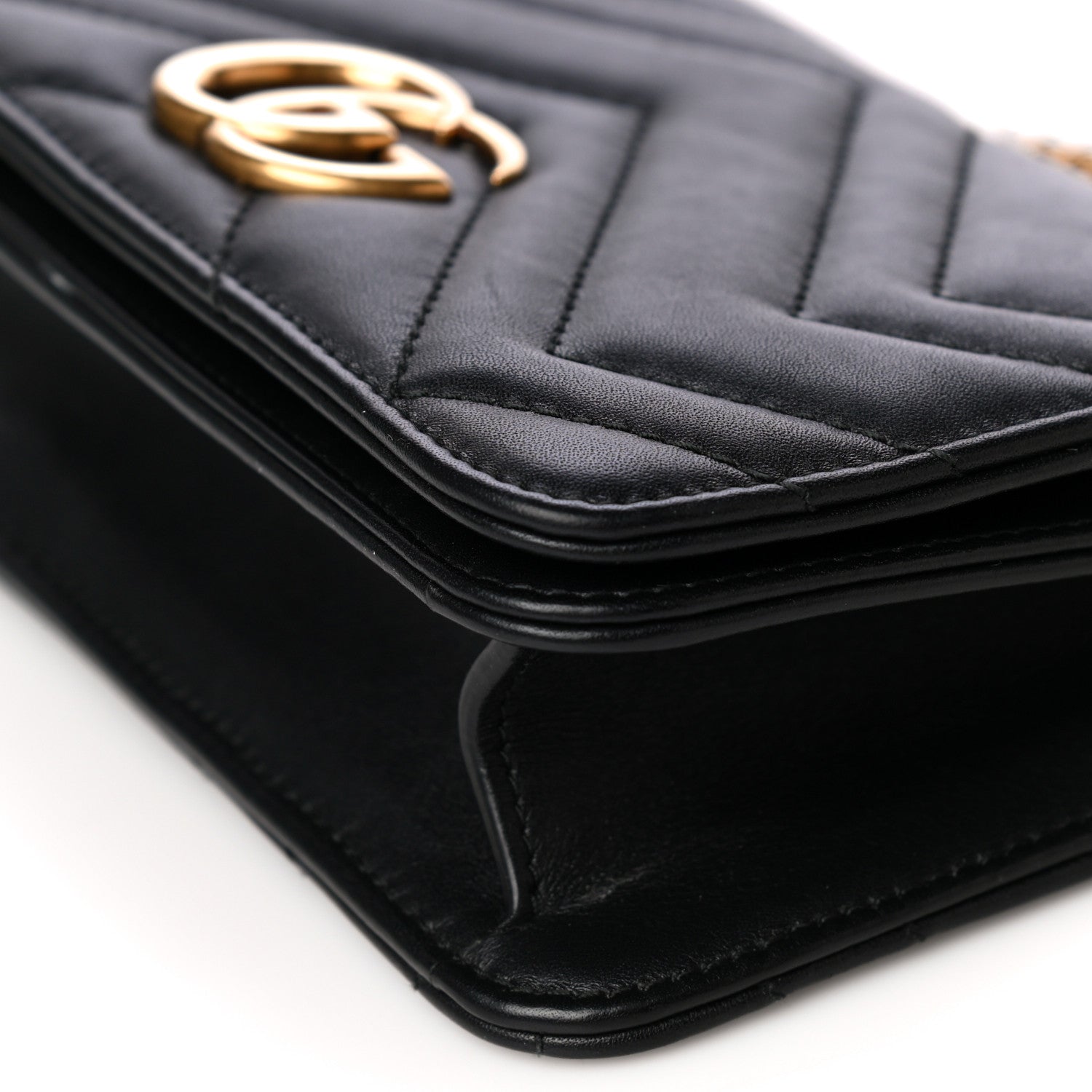 Gucci Calfskin Matelasse GG Marmont Mini Bag Black 10 of 12