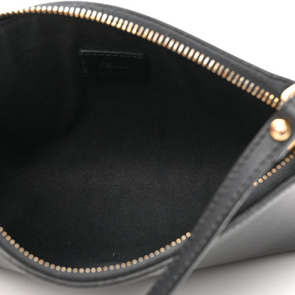 Fendi Vitello Baltico Mini Pouch Crossbody Pouch Black 5 of 13