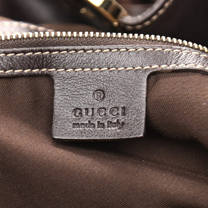 Gucci Monogram Medium Indy Top Handle Hobo Dark Brown 6 of 11