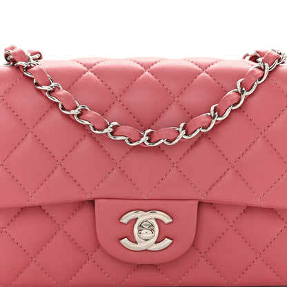Chanel Lambskin Quilted Mini Rectangular Flap Pink 7 of 10