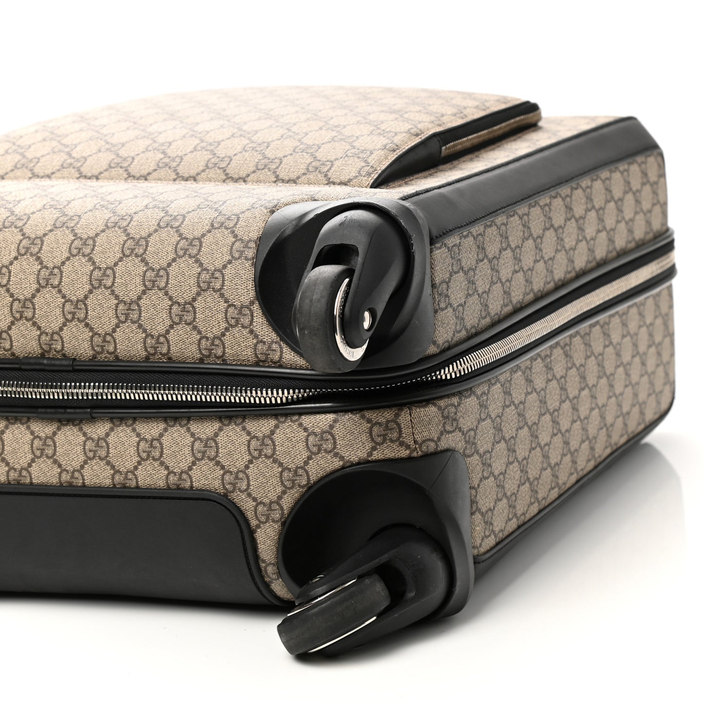 GG Supreme Monogram Calfskin Carry On Trolley Beige Ebony Black