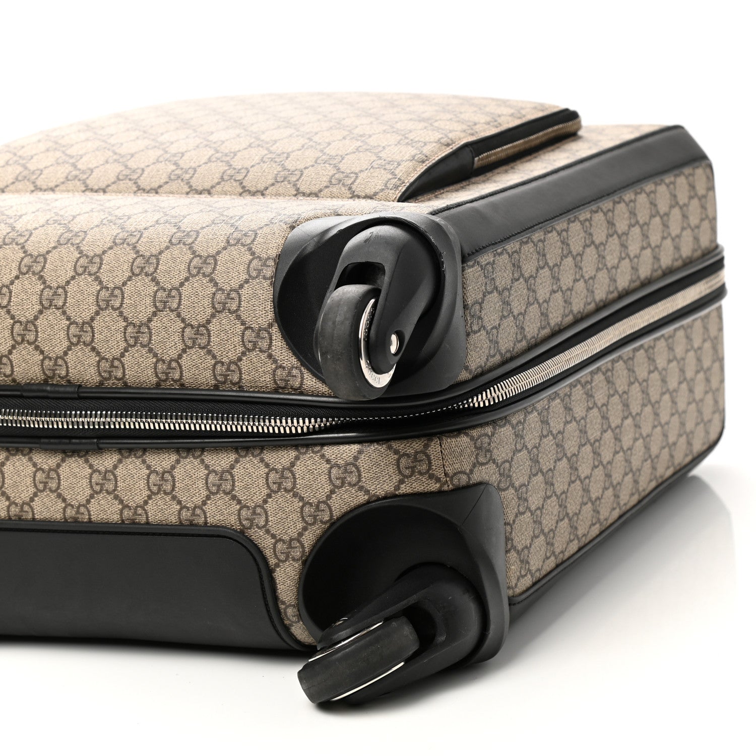 Gucci GG Supreme Monogram Calfskin Carry On Trolley Beige Ebony Black 9 of 11