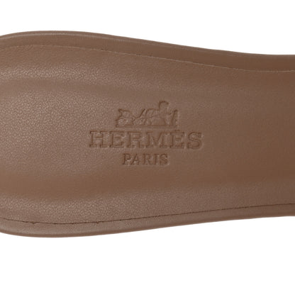Hermes Calfskin Oasis Sandals 39 Beige Nude 7 of 9