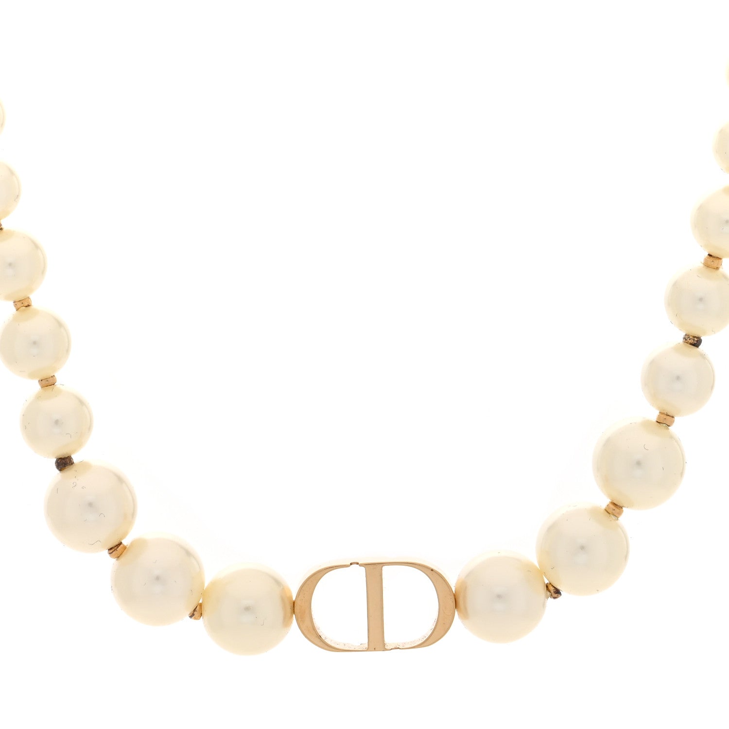 Christian Dior Pearl 30 Montaigne Choker Necklace Gold 1 of 4