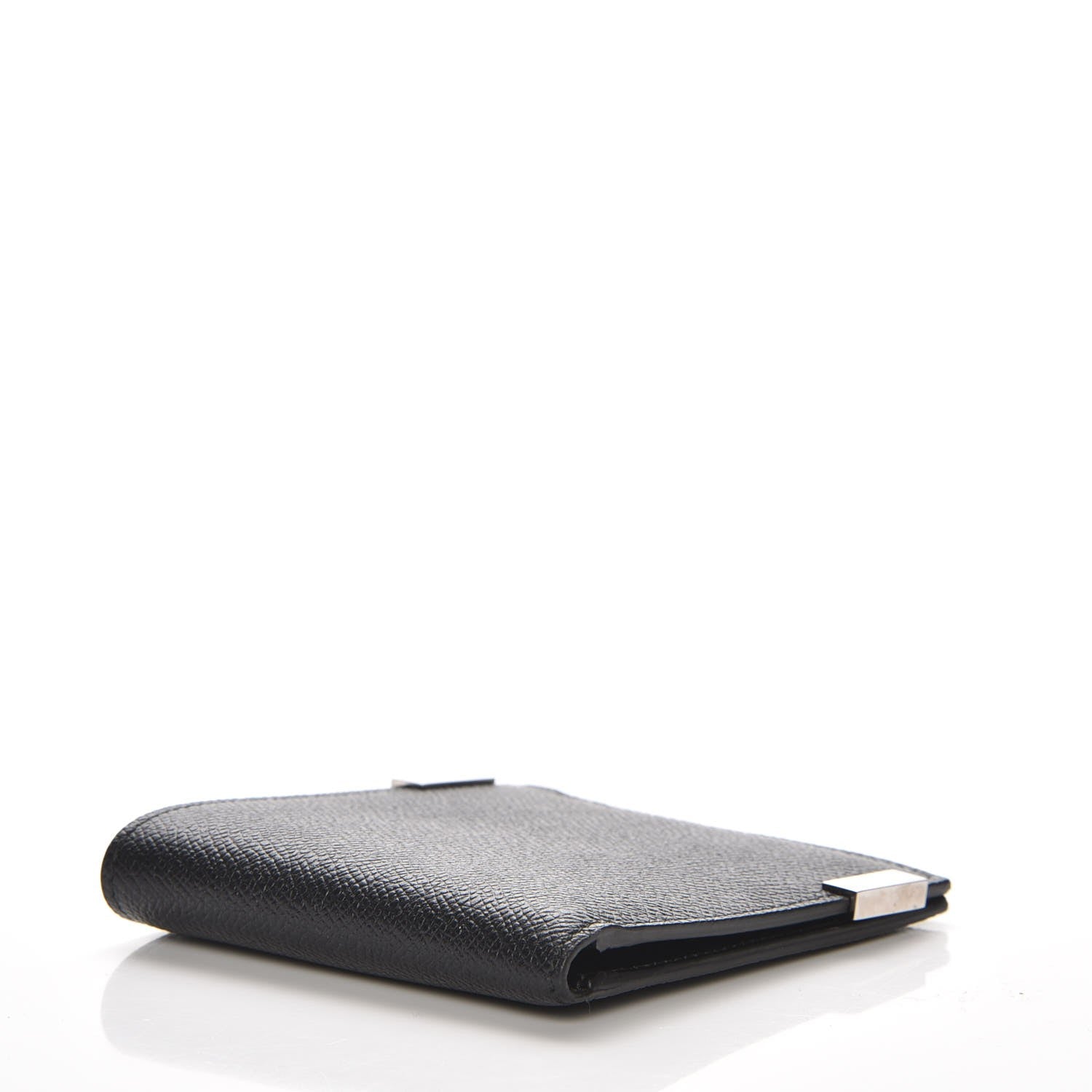Balenciaga Grained Calfskin Phileas Square Wallet Black 4 of 9