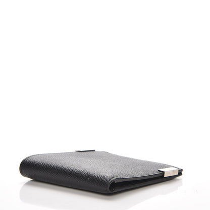 Balenciaga Grained Calfskin Phileas Square Wallet Black 4 of 9