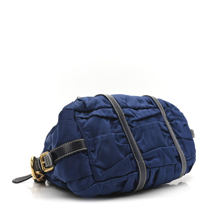 Prada Tessuto Nylon Gaufre Shopping Satchel Bluette 6 of 19