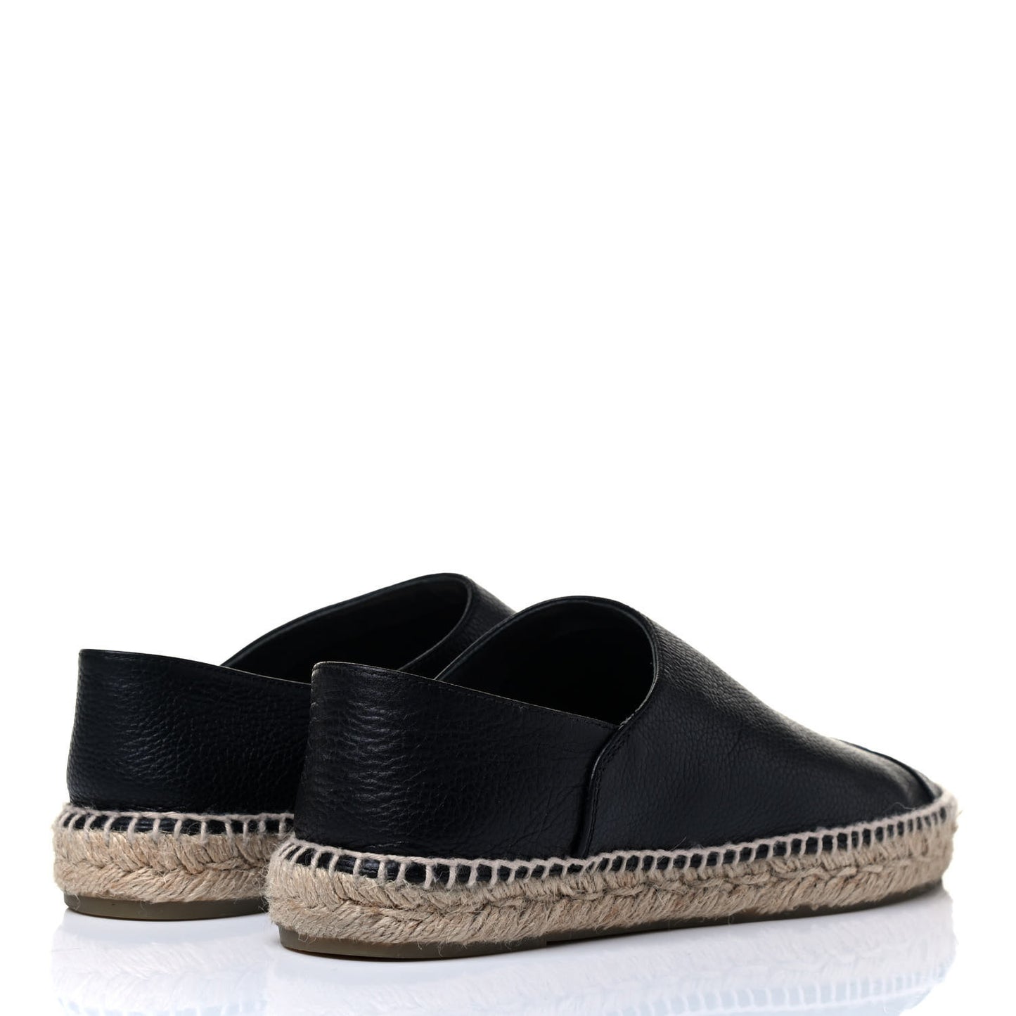 Grained Calfskin CC Espadrilles 41 Black