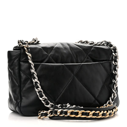 Chanel Goatskin Quilted Medium 19 Flap Black 3 of 10