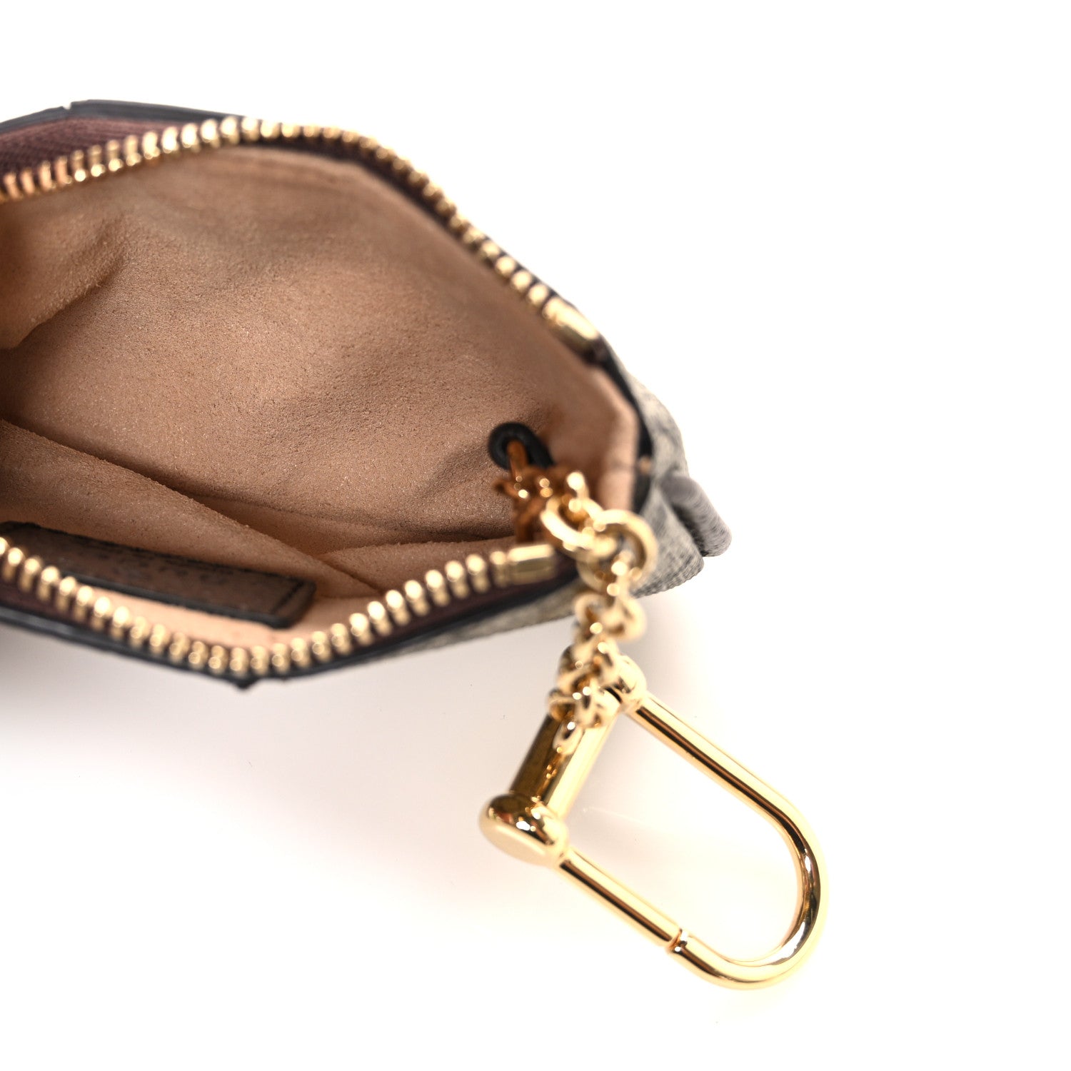 Gucci GG Supreme Monogram Web Ophidia Key Case Beige New Acero
