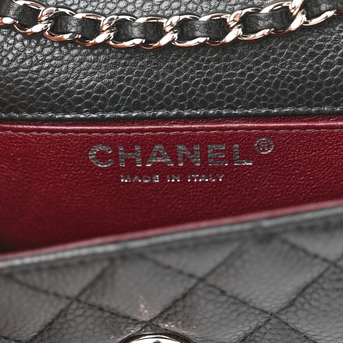 Caviar Quilted Double Mini Flap Crossbody Black