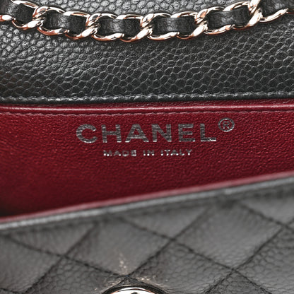 Chanel Caviar Quilted Double Mini Flap Crossbody Black 7 of 13