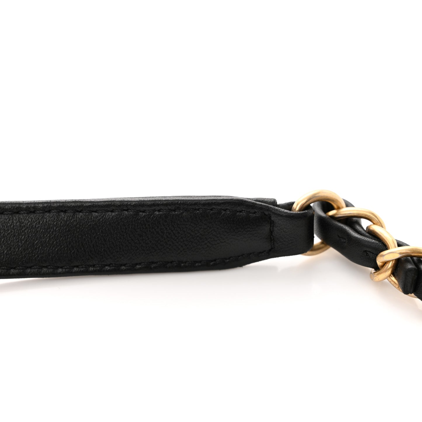Lambskin Quilted CC Crystal Logo Chain Flap Black