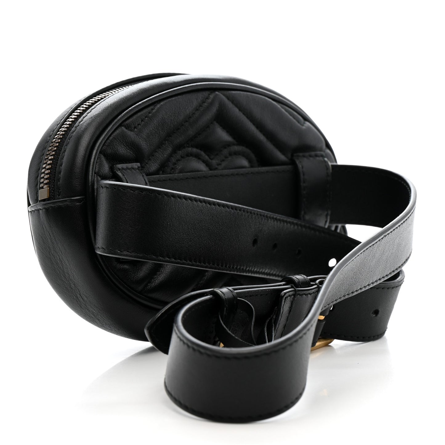 Calfskin Matelasse GG Marmont Belt Bag 85 34 Black