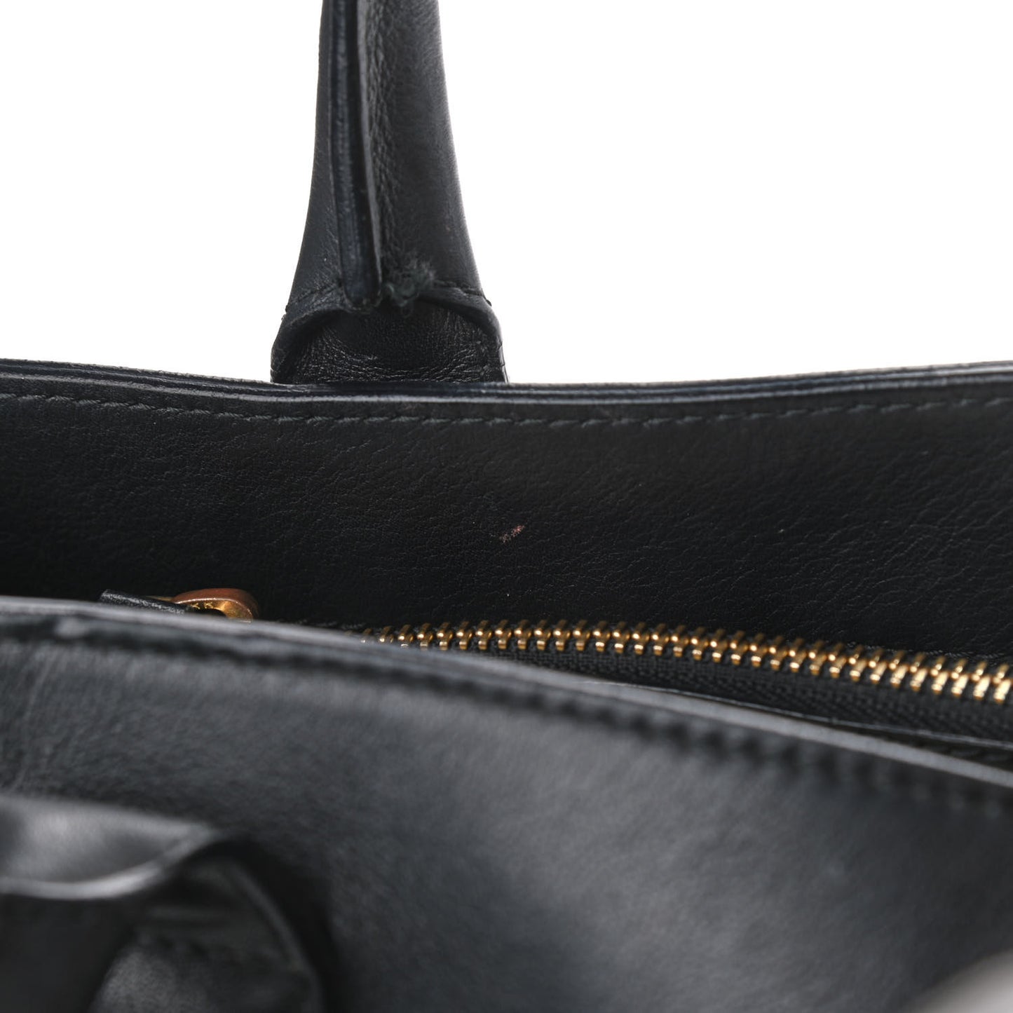 Calfskin House Check Small Banner Tote Black