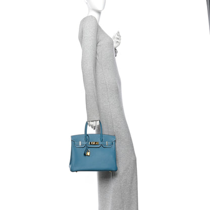 Hermes Togo BIRKIN 30 New Bleu Jean 2 of 11