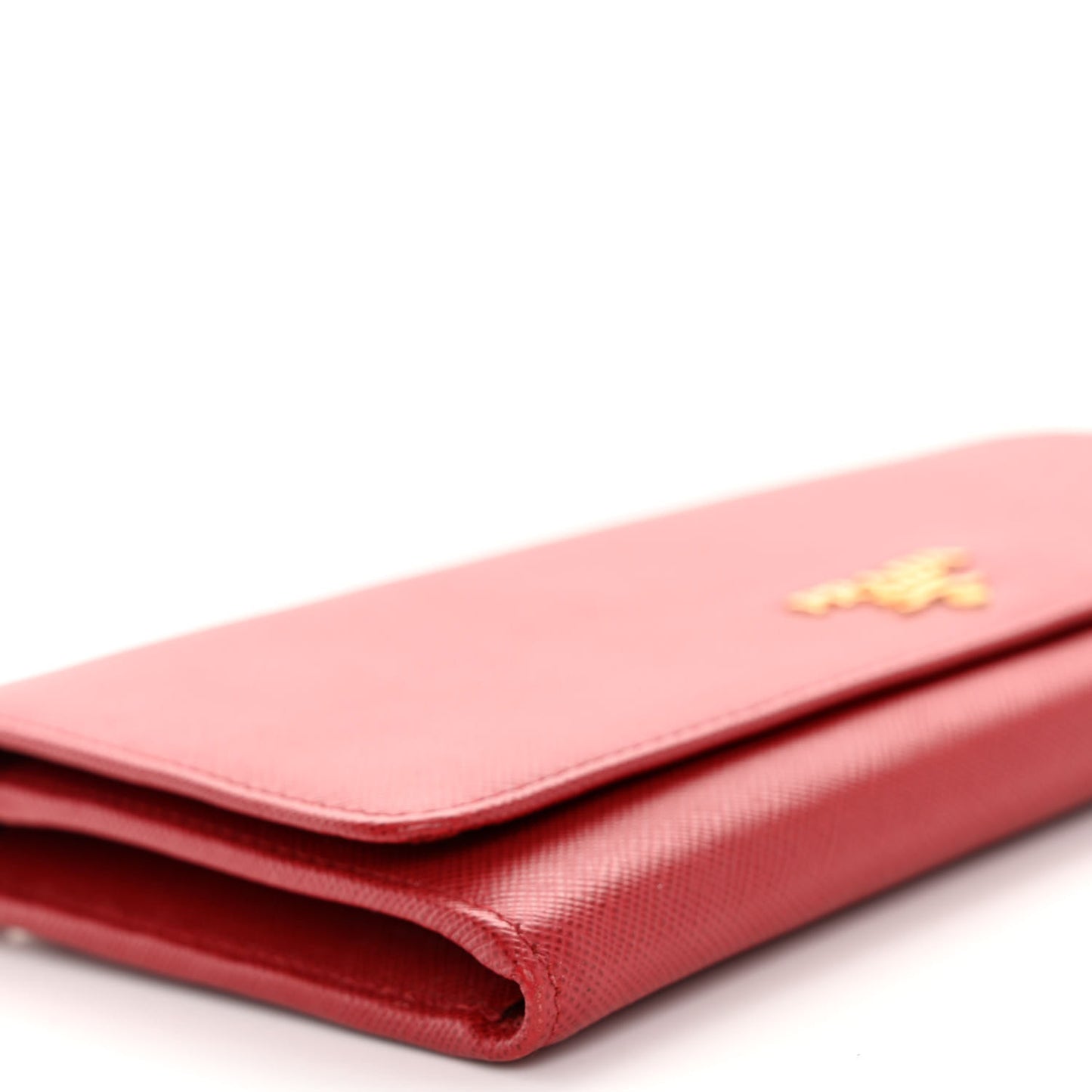 Saffiano Metal Large Chain Wallet Fuoco