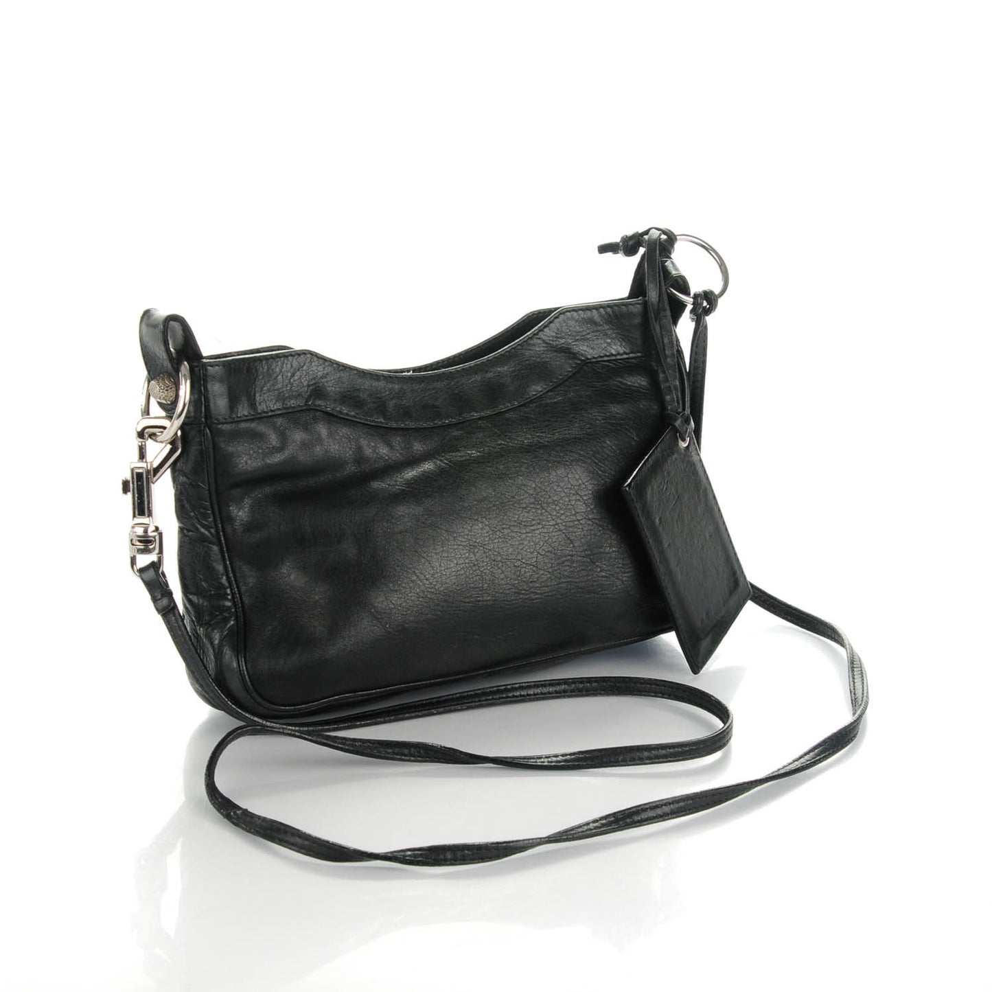 Agneau Giant 12 Silver Hardware Hip Black