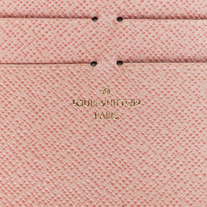 Louis Vuitton Calfskin Felicie Card Holder Insert Rose Ballerine 6 of 6