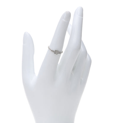 Tiffany 18K White Gold Diamond T Chain Ring 51 5.75 2 of 5