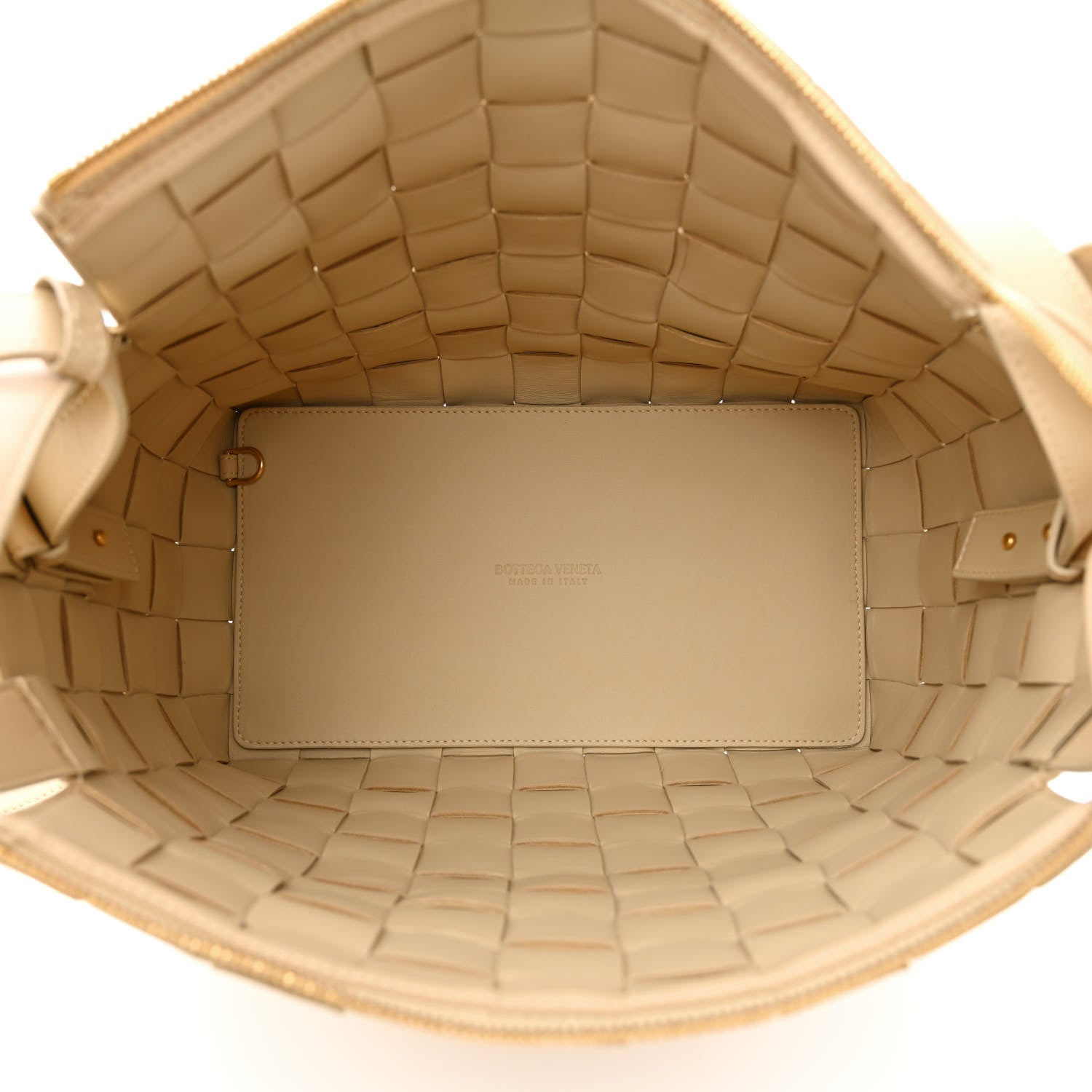 Bottega Veneta Lambskin Maxi Intrecciato Bowling Cassette Shoulder Bag Porridge 6 of 12