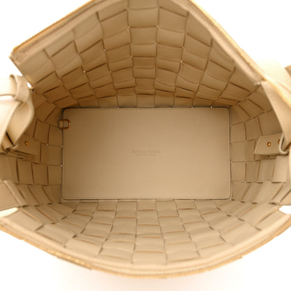 Bottega Veneta Lambskin Maxi Intrecciato Bowling Cassette Shoulder Bag Porridge 6 of 12