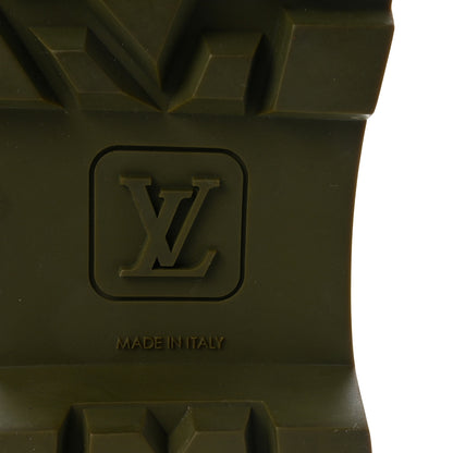 Louis Vuitton Rubber Calfskin Territory Flat Boots 37 Khaki 7 of 9