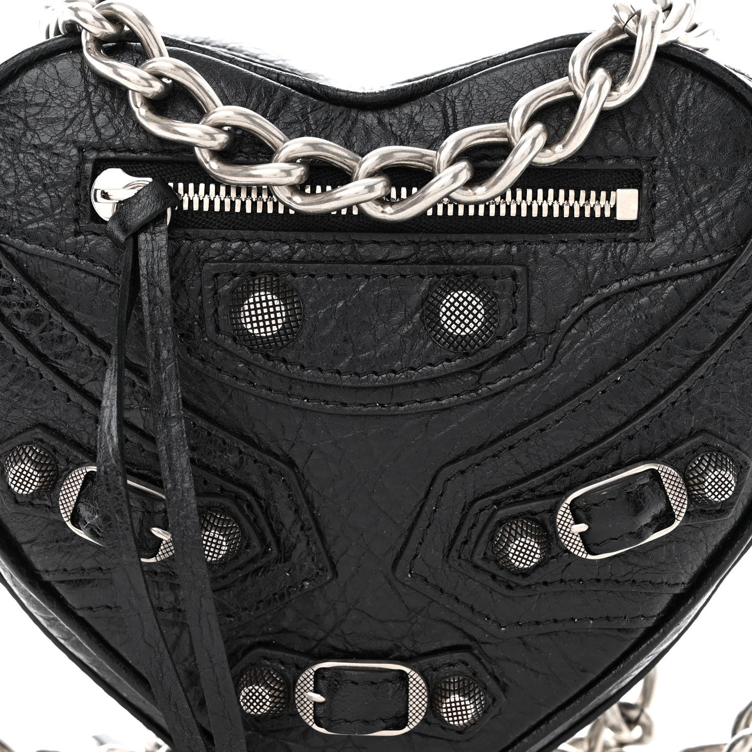 Balenciaga Agneau Arena Mini Le Cagole Heart Bag Black 9 of 11