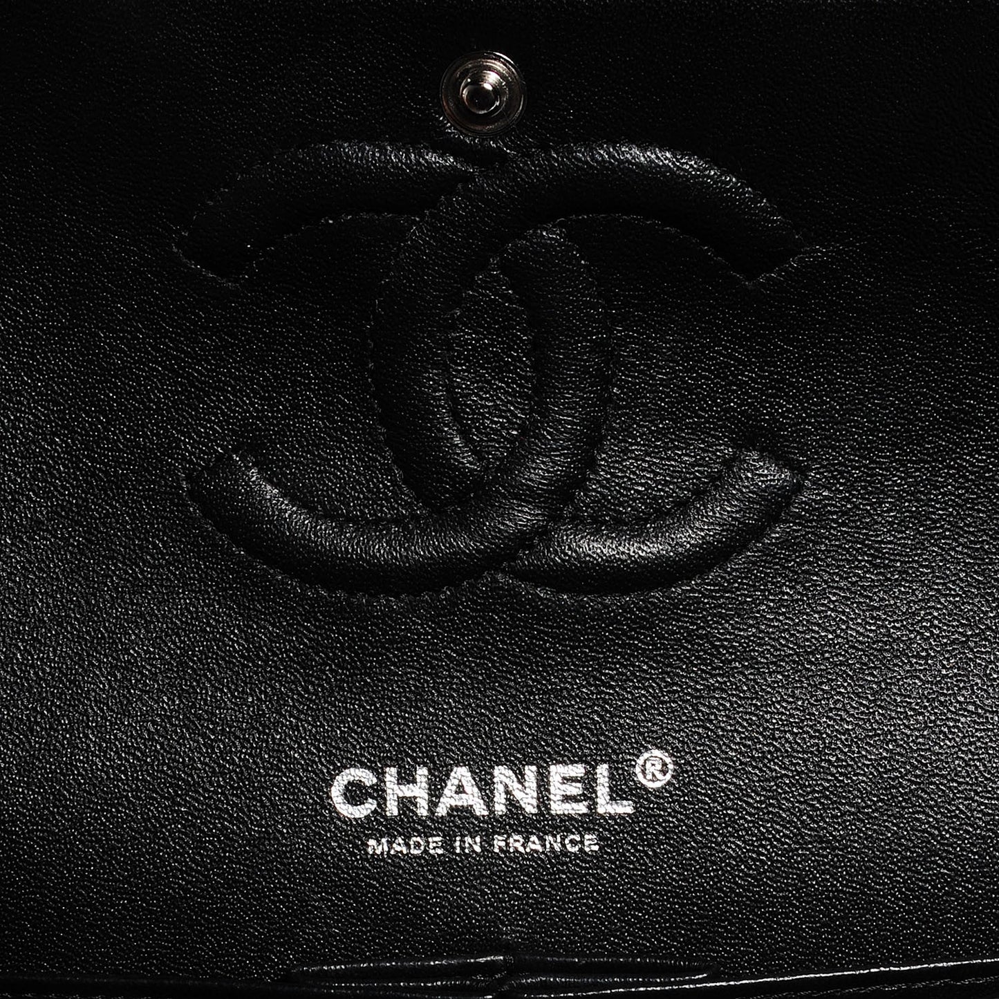 Lambskin Medium Double Flap Black