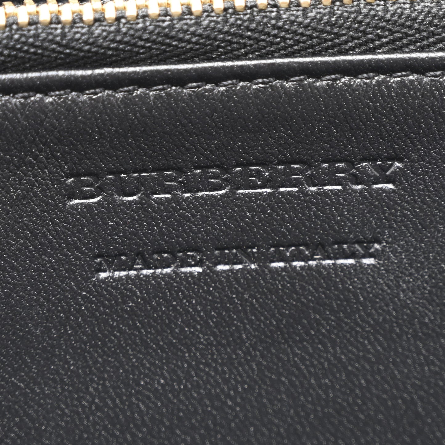 Calfskin House Check Elmore Zip Around Wallet Black