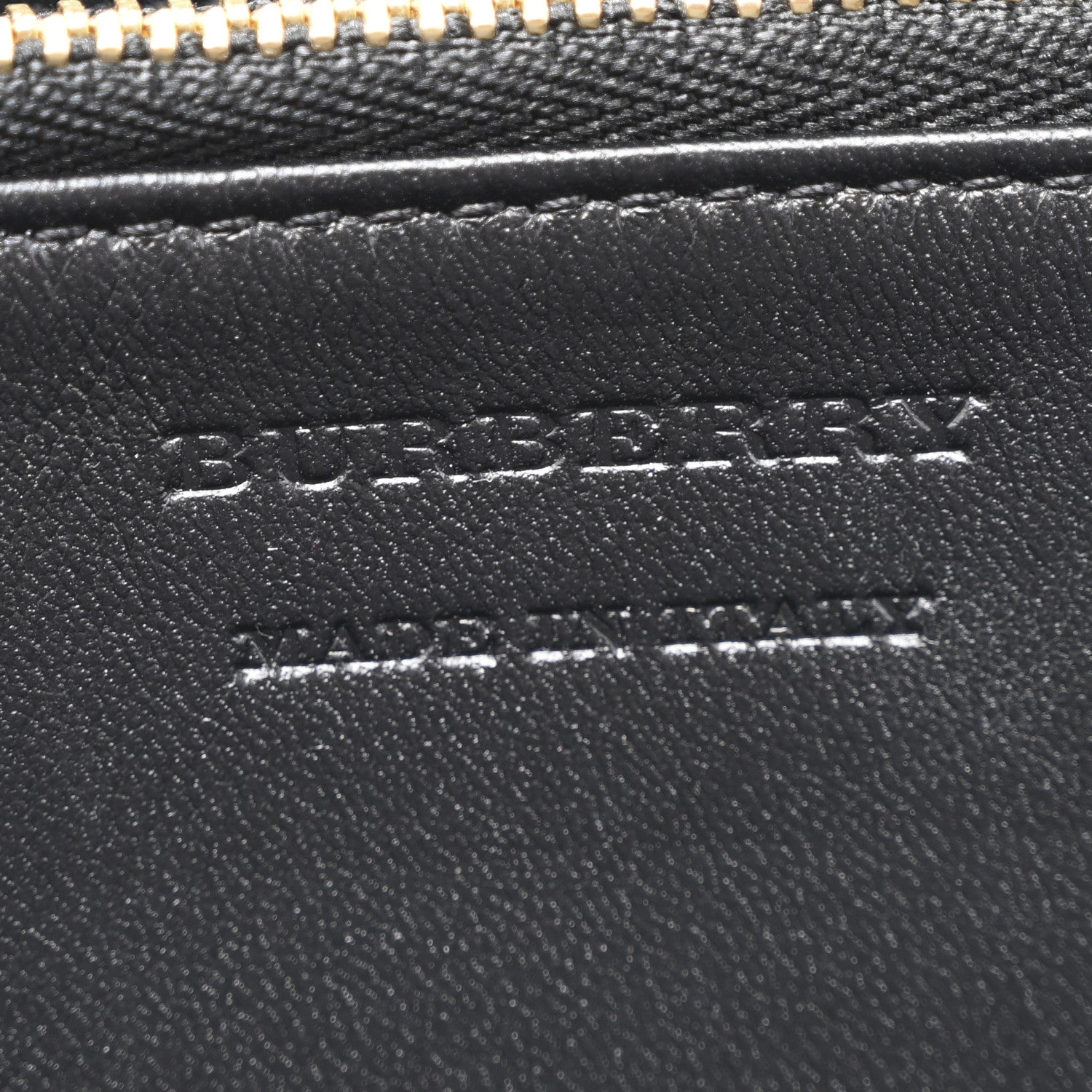 Burberry Calfskin House Check Elmore Zip Around Wallet Black 6 of 9