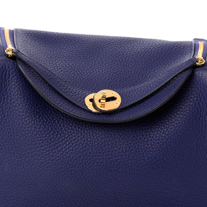 Hermes Taurillon Clemence Lindy 26 Bleu Encre 7 of 9