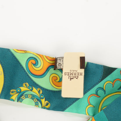 Hermes Silk Festival des Amazones Twilly Soleil Rose Vert 4 of 7