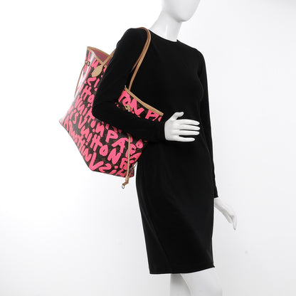 Louis Vuitton Monogram Graffiti Neverfull GM Fuchsia 2 of 13