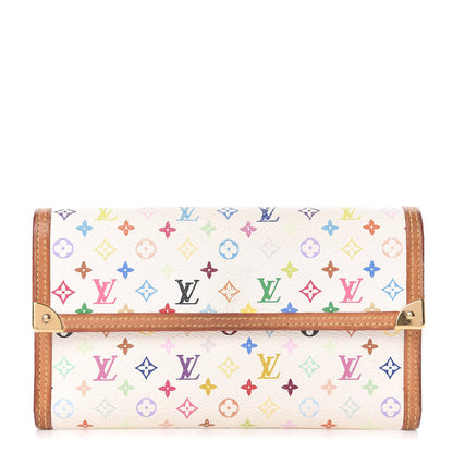 Louis Vuitton Monogram Multicolor Porte Tresor International Wallet White 1 of 12