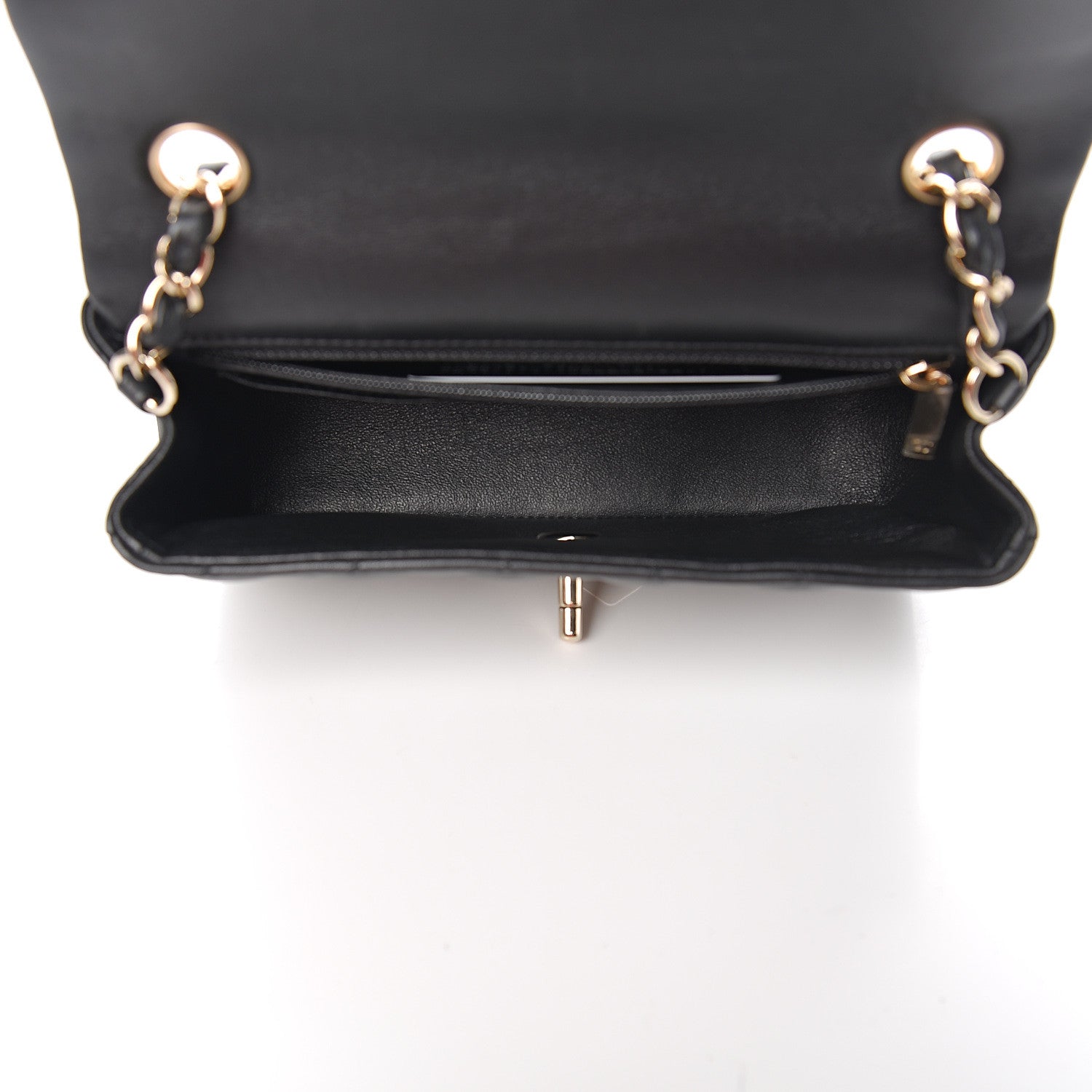 Chanel Lambskin Quilted Mini Rectangular Flap Black 4 of 10